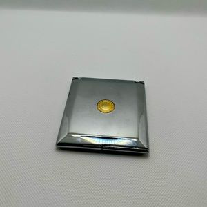 Vintage Stainless steel dual mirror compact